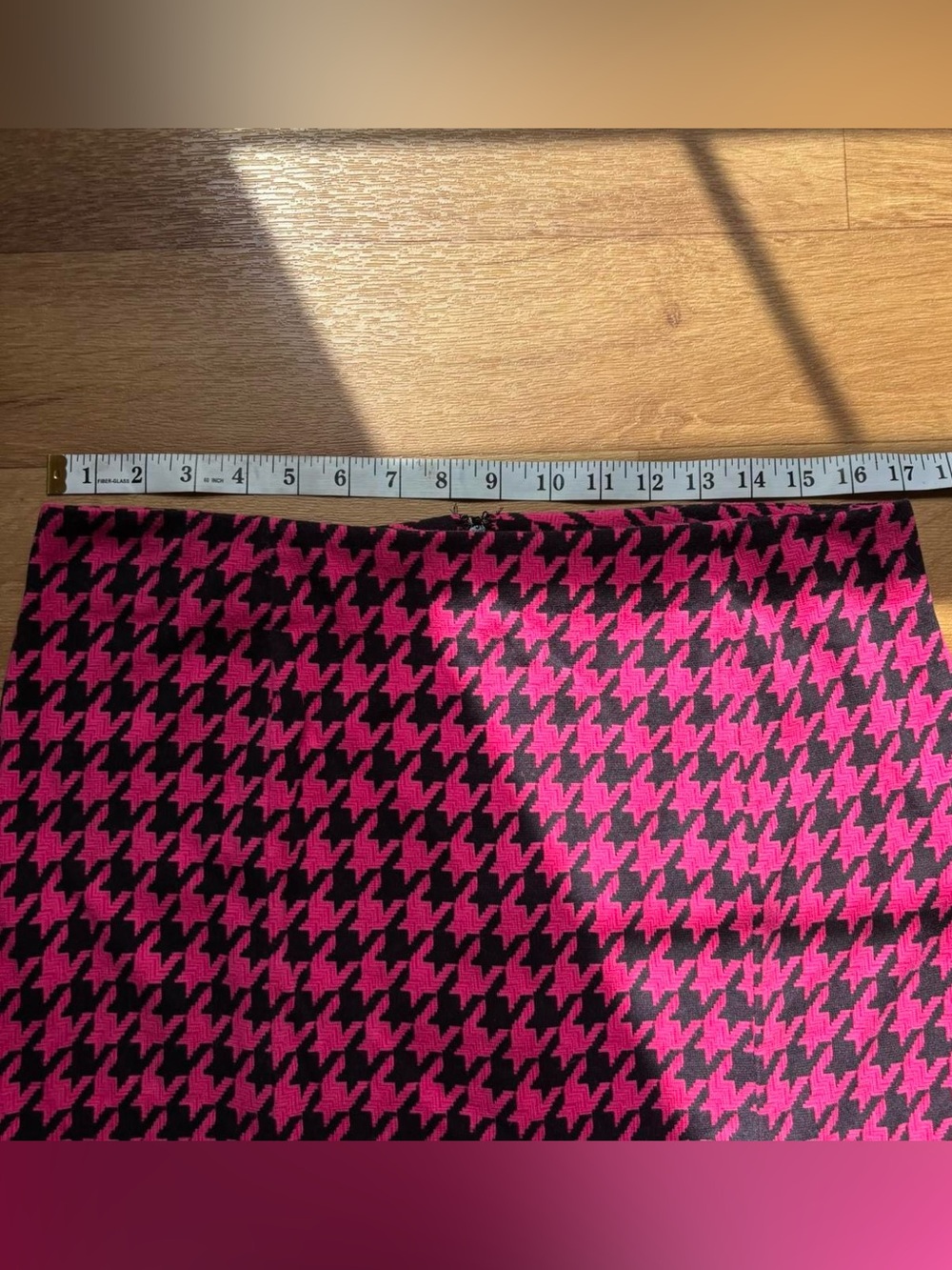 Go International Bold Hot Pink & Black Houndstooth Pencil Skirt - Picture 8 of 8